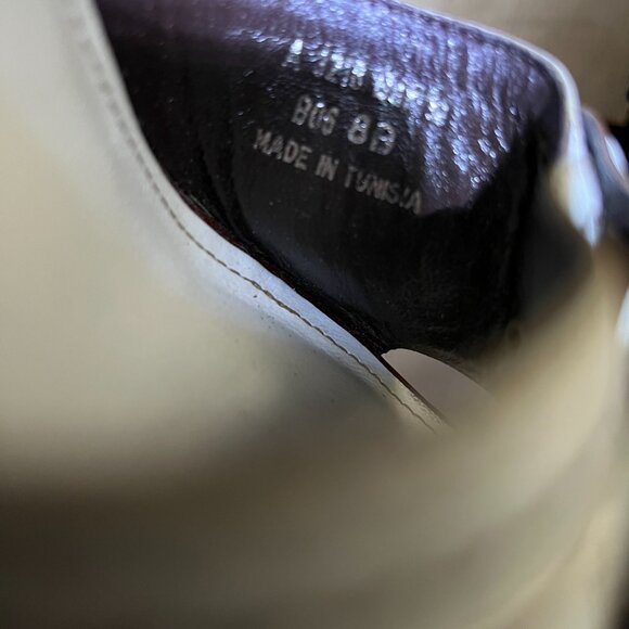 EUC COACH Barrie White Raffia Platform Wedge Sandals - Open Toe, Ankle Strap (8) - Picture 4 of 11